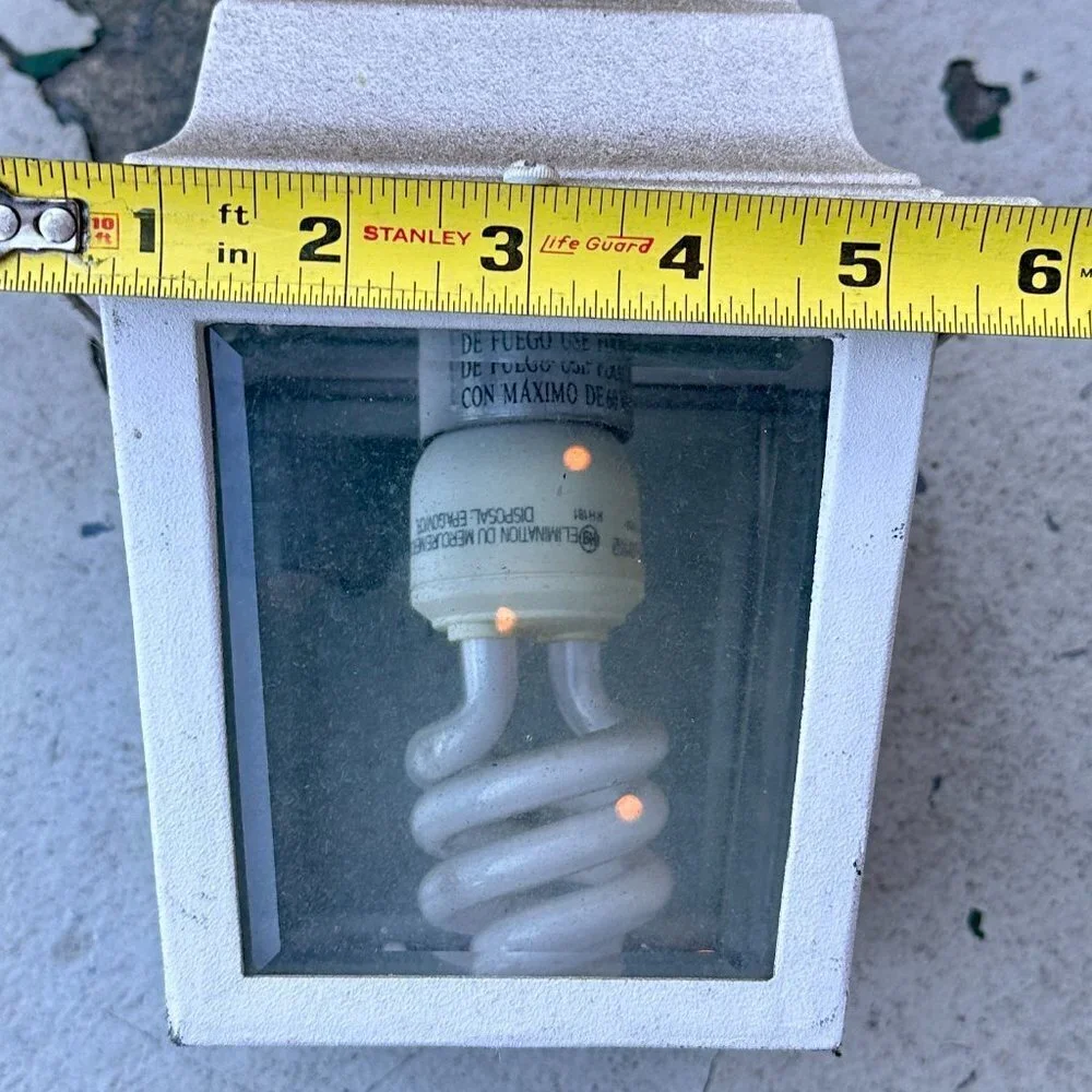 White Wall Mounted Outdoor Lantern